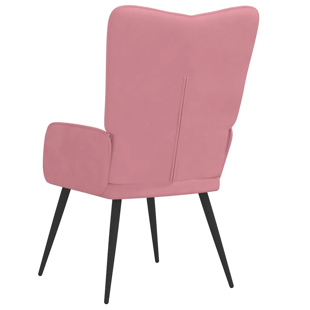 Sedia Relax Rosa in Velluto 327681