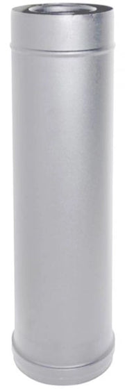 Canna fumaria tubo coassiale INOX elemento diritto D. 80/130 0,5 mt CE stufa pellet  Made in Italy