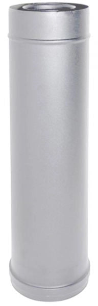 Canna fumaria tubo coassiale INOX elemento diritto D. 80/130 0,5 mt CE stufa pellet  Made in Italy