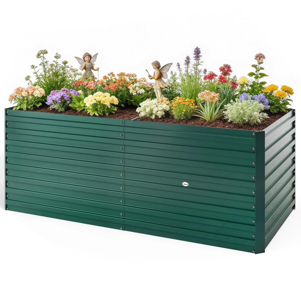 Fioriera Rialzata Rettangolare per Esterno ¨C Minimal ¨C Verde 160x80x60 cm