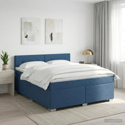 Letto box spring con materasso Blu 140 x 200 cm Tessuto 3450501