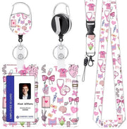 ID-kaarthouder universale omhangkoord, afneembare sleutelhanger con karabijnhaak, ideale per donne, insegnanti, infermiere, medici, studentesse