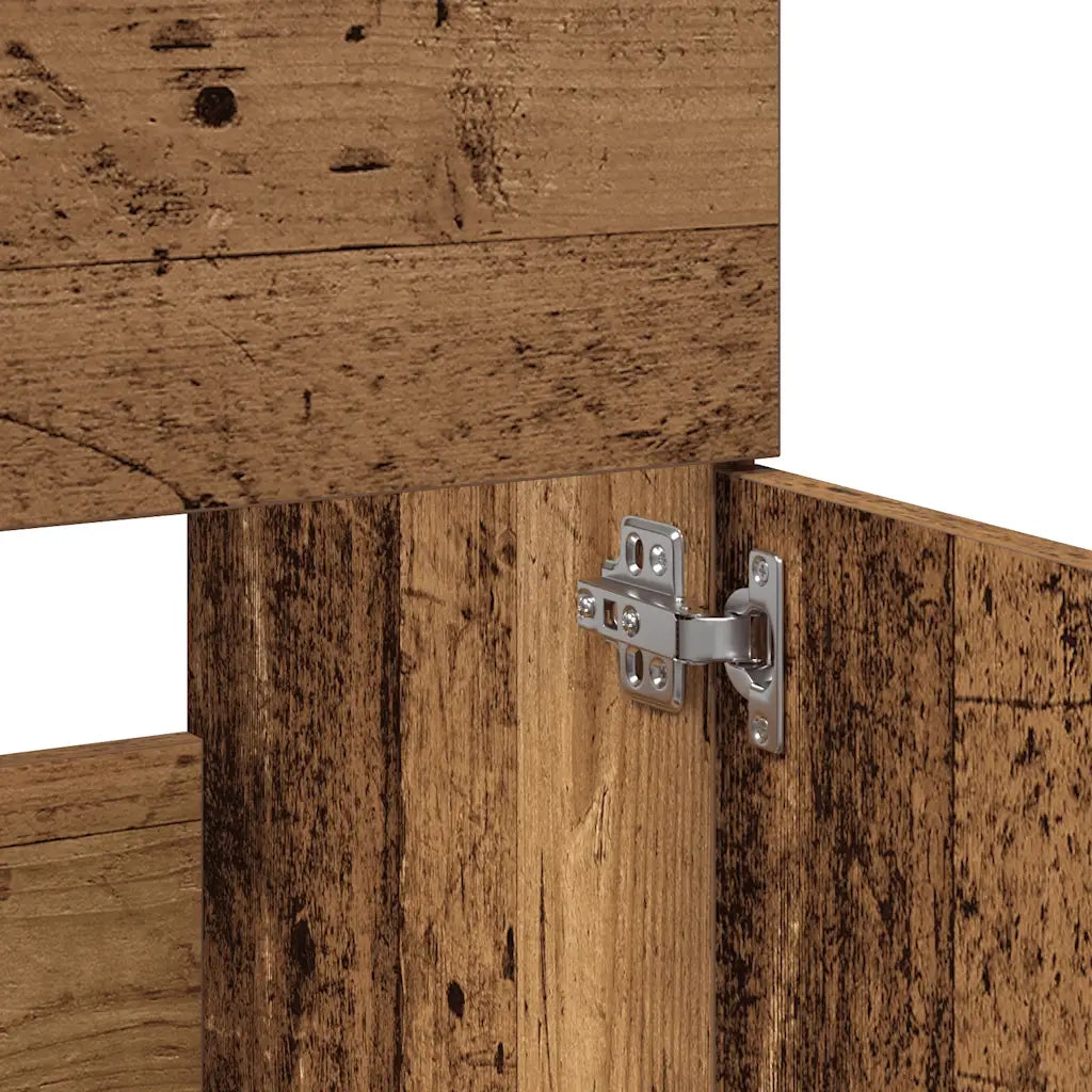 Mobile da Bagno | Armadio da bagno con Specchio in Legno Antico Legno Multistrato
