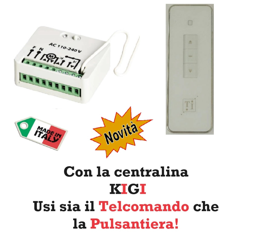Centralina Universale e Telecomando in KIT per Motori tapparelle meccanici