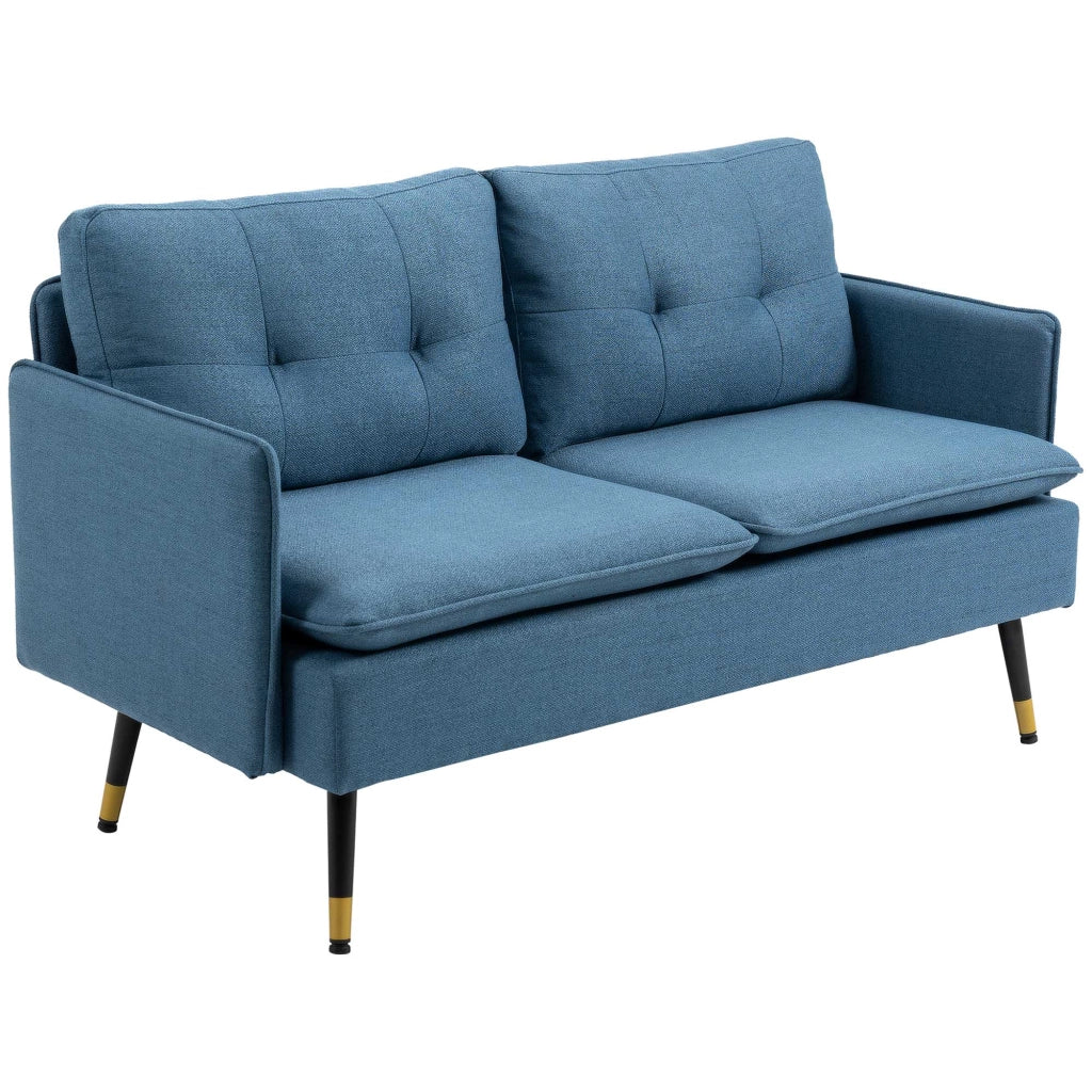 Divano 2 Posti in Tessuto Blu Scuro ¨C zephmum ¨C 139x68x80cm