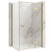 Cabina Doccia Rea Atlas 100x100 Brush Gold destra