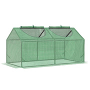 Serra da Giardino con 2 Finestre ¨C Xylo ¨C 120x60x60 cm Acciaio e PE 140g/©O Verde