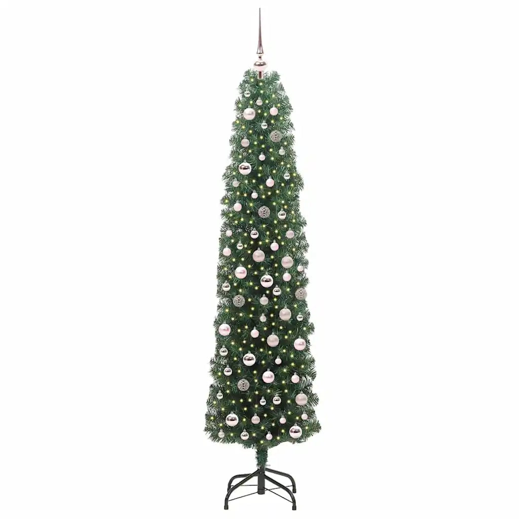 Albero di Natale artificiale con 300 LED Verde 210 cm 3394958