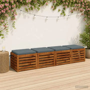 Cuscini per Sedia in 4 Pezzi SOEST 4 pz 100% Poliestere Blu 944358