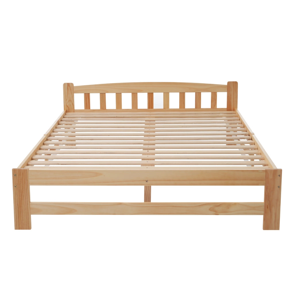 Letto futon in legno massello, letto matrimoniale, letto in legno massello naturale con testiera e rete a doghe, letto per ragazzi, letto per adulti,