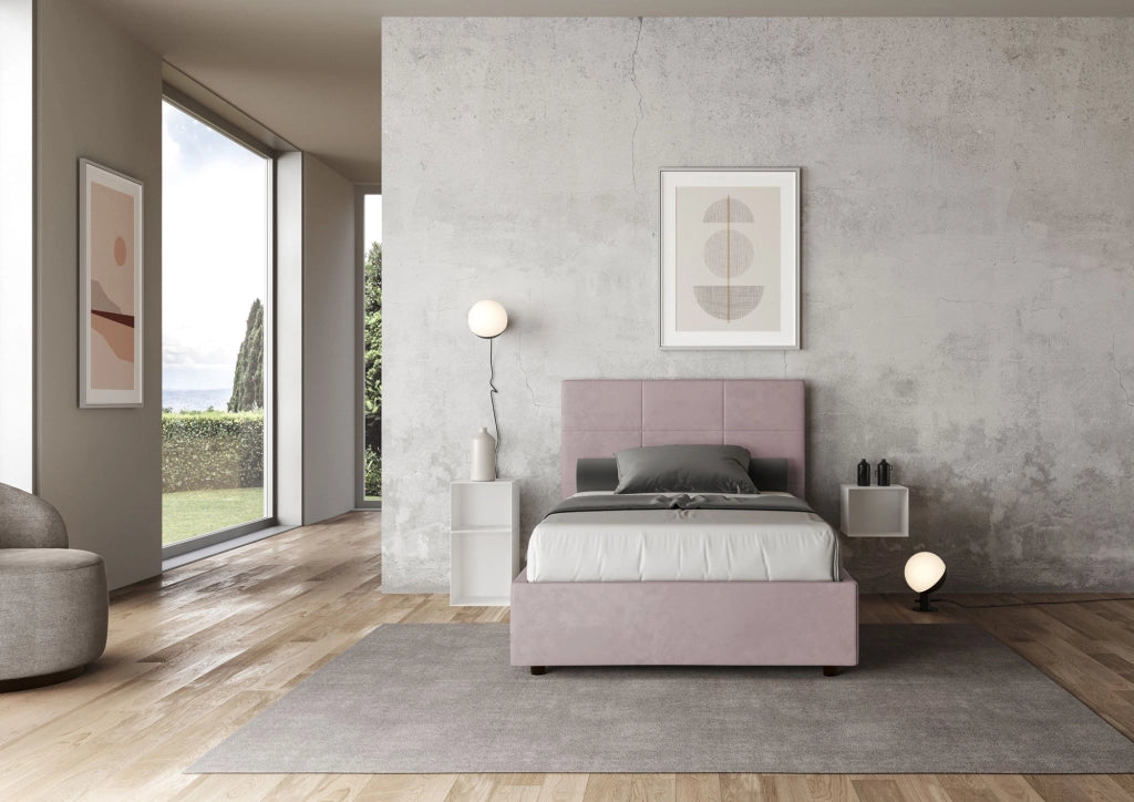 Letto 1 Piazza e Mezzo 120x190 cm con Rete Mika Glicine