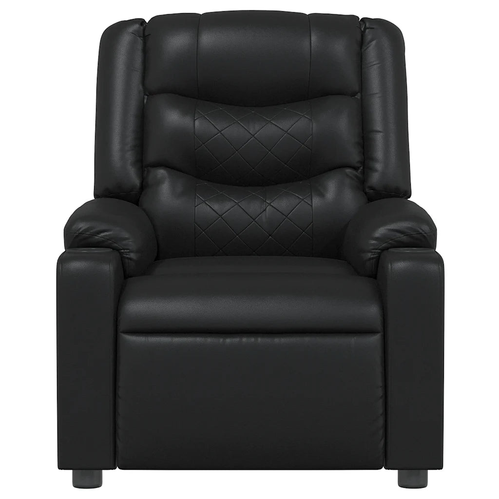 Divano Sedia-Poltrona Reclinabile Nera in Similpelle 410583