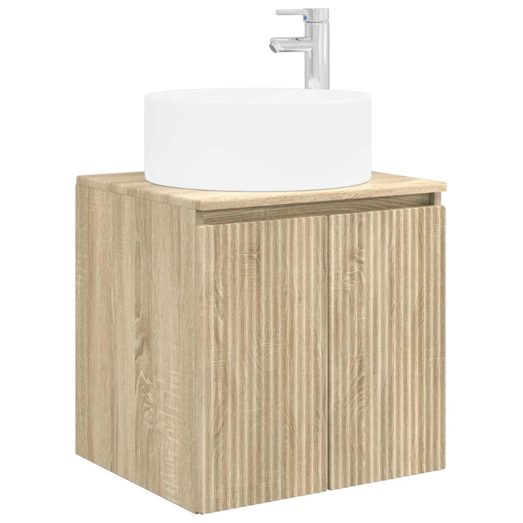 Set di Armadi da Bagno 3 pz Rovere Sonoma 49,5 x 44,5 x 65,5 cm 3405729