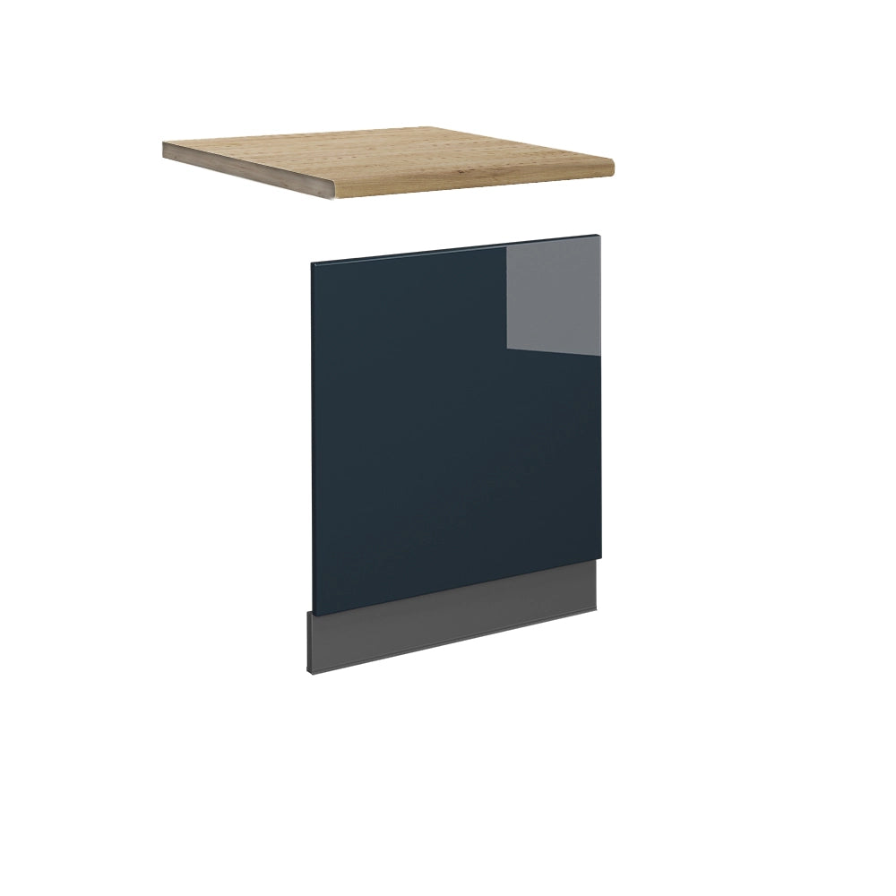 Pannello frontale Fame-Line Blu scuro lucido/Antracite 60 cm, PL Rovere Vicco