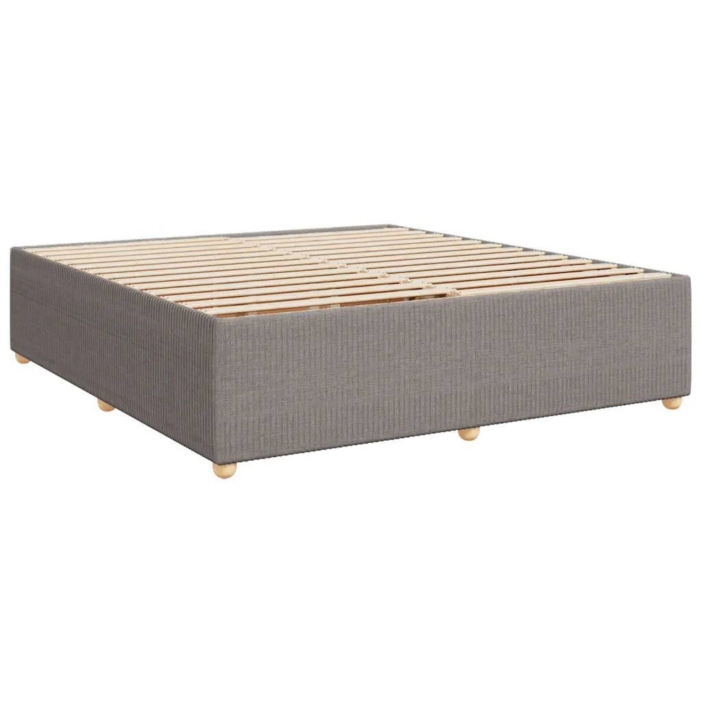 Giroletto a Molle con Materasso Tortora 200x200 cm in Tessuto 3287560