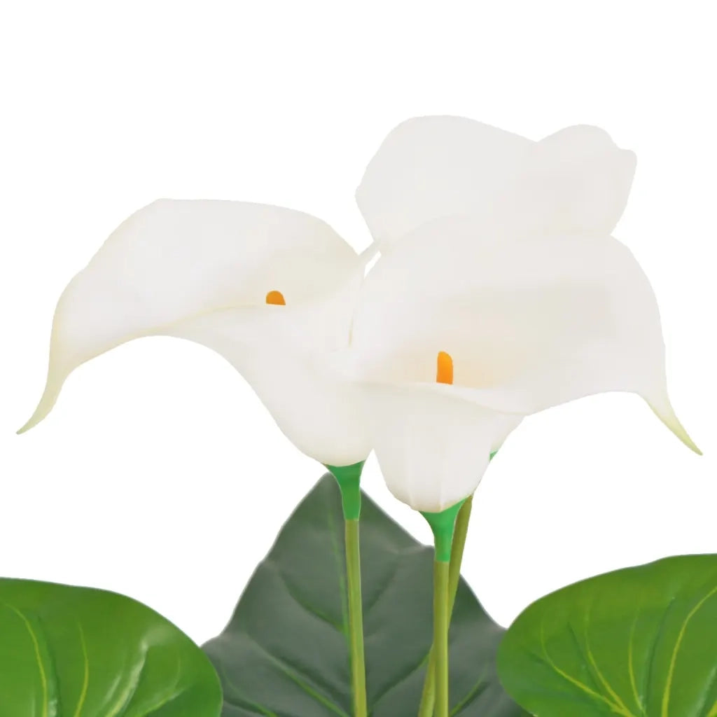 Calla Lily Artificiale con Vaso 45 cm Bianca CFW7195921