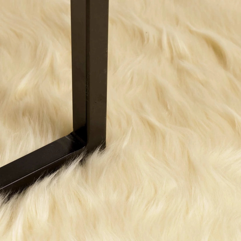 Tappeto in finta TAFALLA Crema 80 x 200 cm Poliestere 42021501