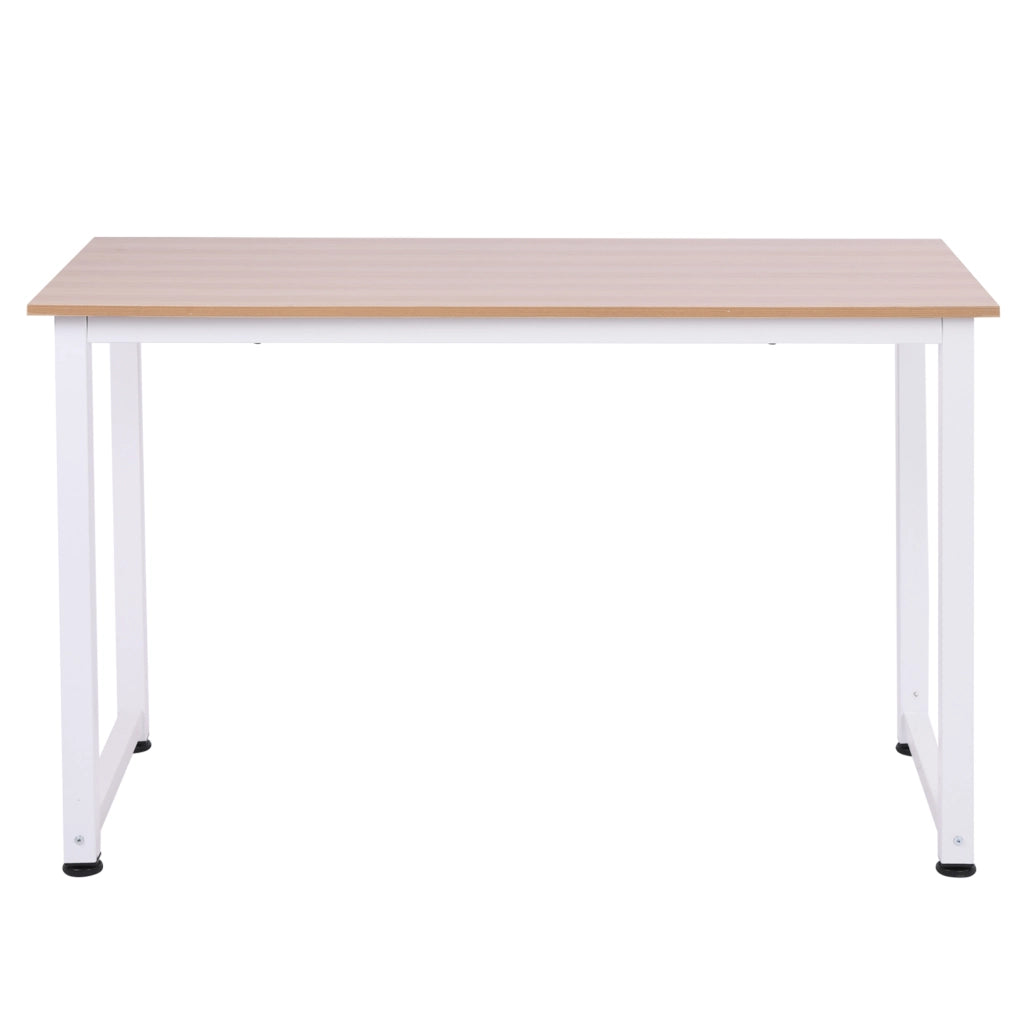 Scrivania per Computer Salvaspazio con Piedini Regolabili. Tavolo Scrittoio Scrivania PC per Gaming. Casa. Sala da Pranzo. Studio e Ufficio. 120x60x76 cm. Rovere e Bianco