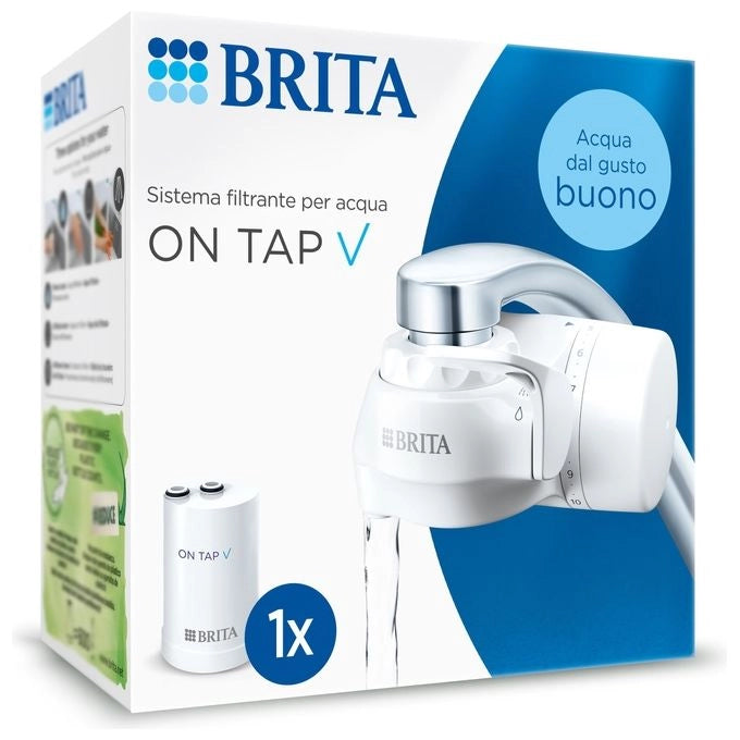 Brita Sistema filtrante per acqua ON TAP V incluso 1x filtro V - per acqua sostenibile dal gusto migliore direttamente dal rubinetto