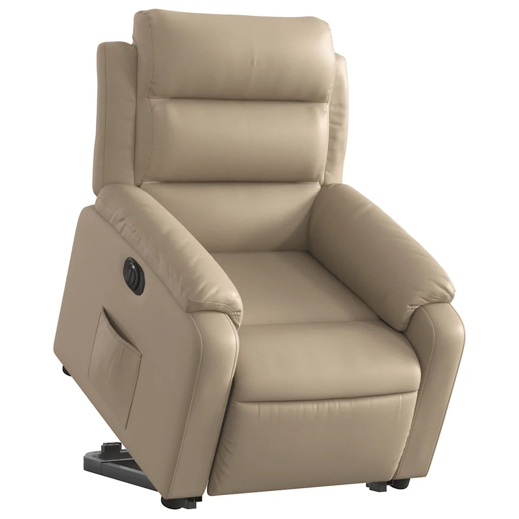 Poltrona Alzapersona Reclinante Elettrica Cappuccino Similpelle 3205062