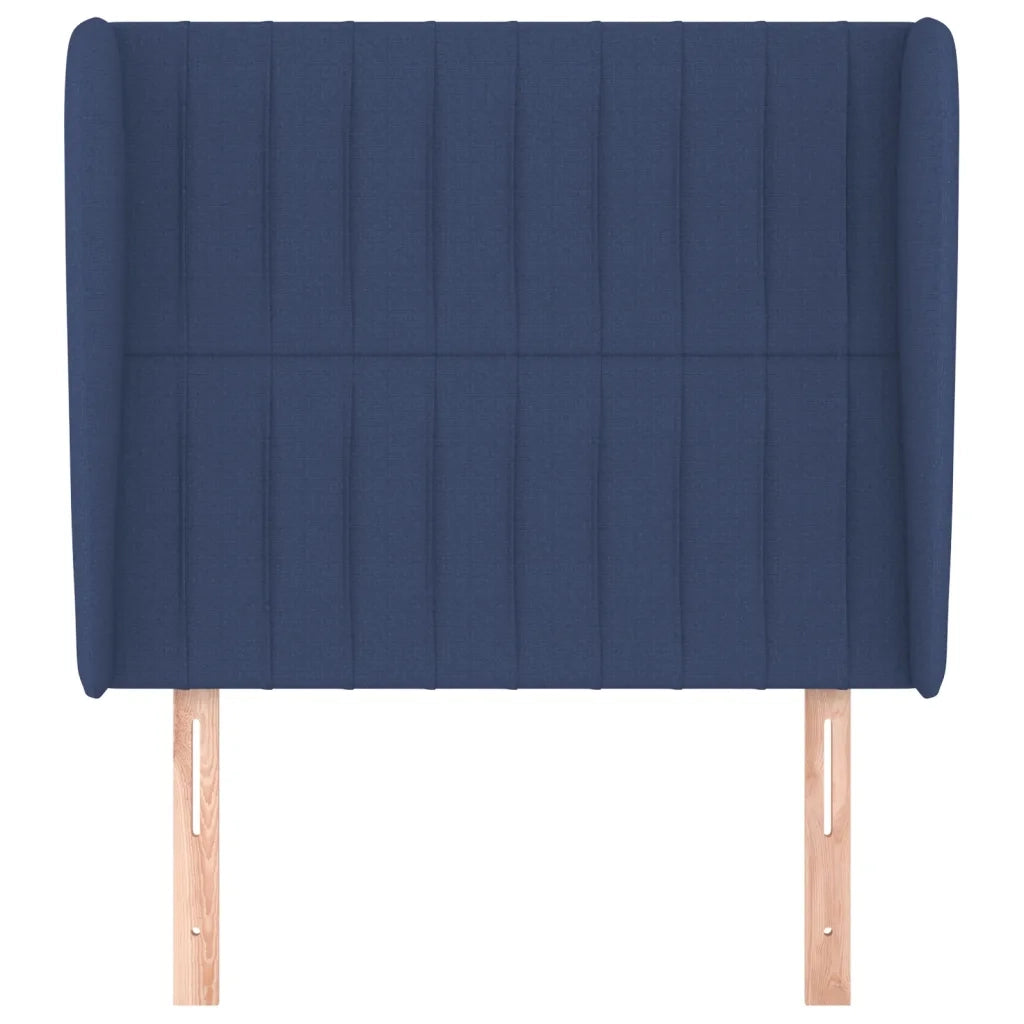 Testiera | Testata ad Orecchio Blu 93x23x118/128 cm in Tessuto