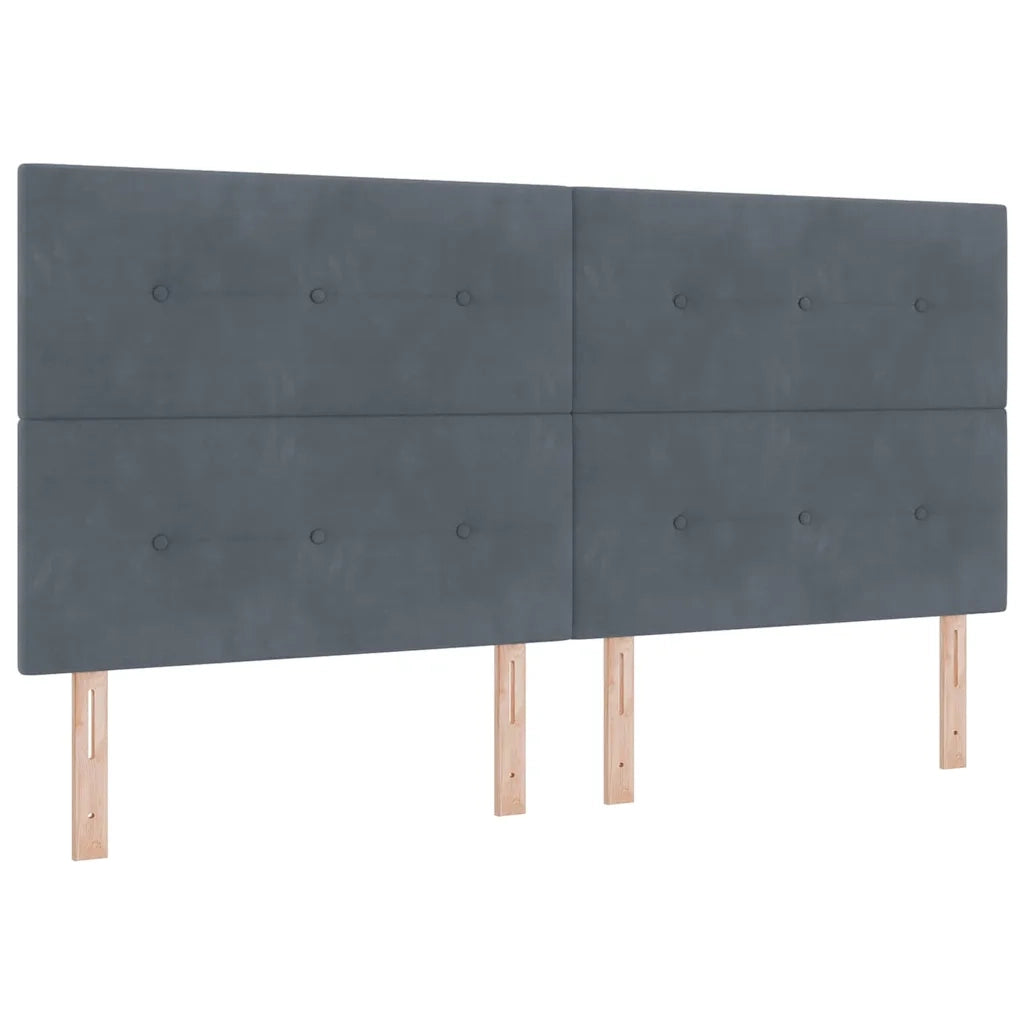 Testiera | Testata Grigio scuro 200 cm Velluto
