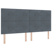 Testiera | Testata Grigio scuro 200 cm Velluto