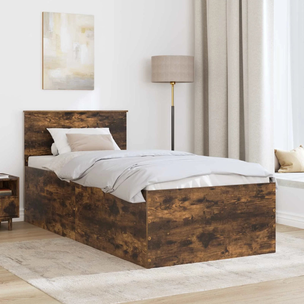 Struttura del letto Rovere fumé 90 x 200 cm Legno multistrato 3408624