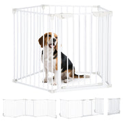 Recinto modulare per cani con porta integrata ¨C Xylo ¨C 300x74,5 cm metallo PP bianco