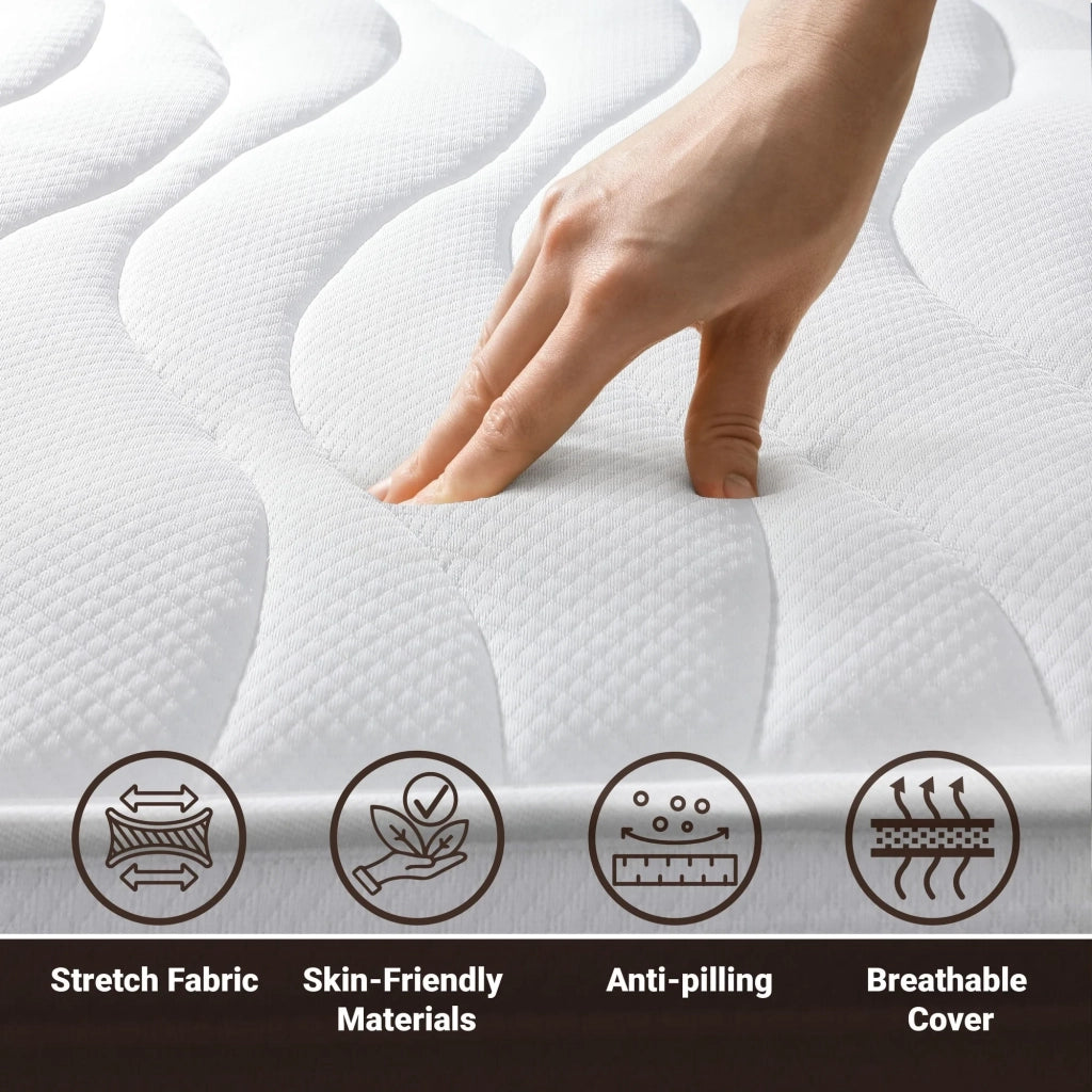 Materasso Matrimoniale 210x210 cm in Memory Antibatterico | Altezza 25 cm | Rivestimento 3D Air in Fibra Ipoallergenica | Materasso Ortopedico a 7 Zone Differenziate Termosensibili