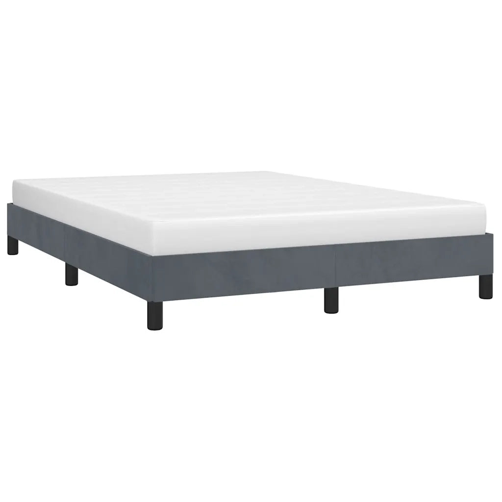 Struttura letto senza Materasso Grigio Scuro 137x190 cm Velluto integrale 347007