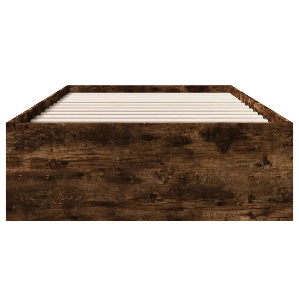Giroletto senza Materasso-Struttura Letto Rovere Fumo 90x200 cm in Truciolato 557900