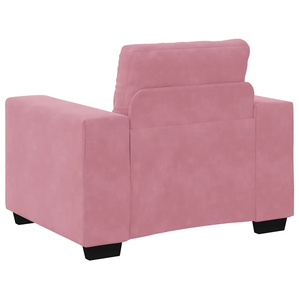 Divano Sedia Rosa 100x78x80 cm Velluto 4105101