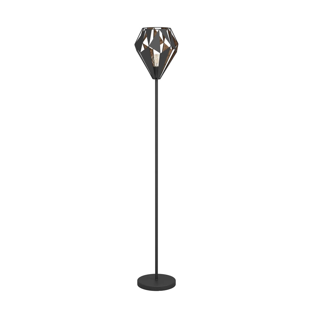 Piantana Vintage Carlton 1 Acciaio Nero 1 Luce E27