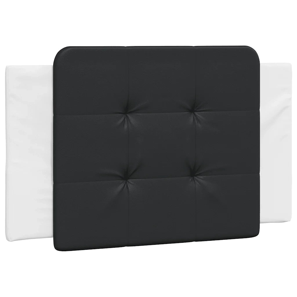 Letto singolo | Letto per adulti | Giroletto senza Materasso Zadar Nero e Bianco 90x190 cm in Similpelle