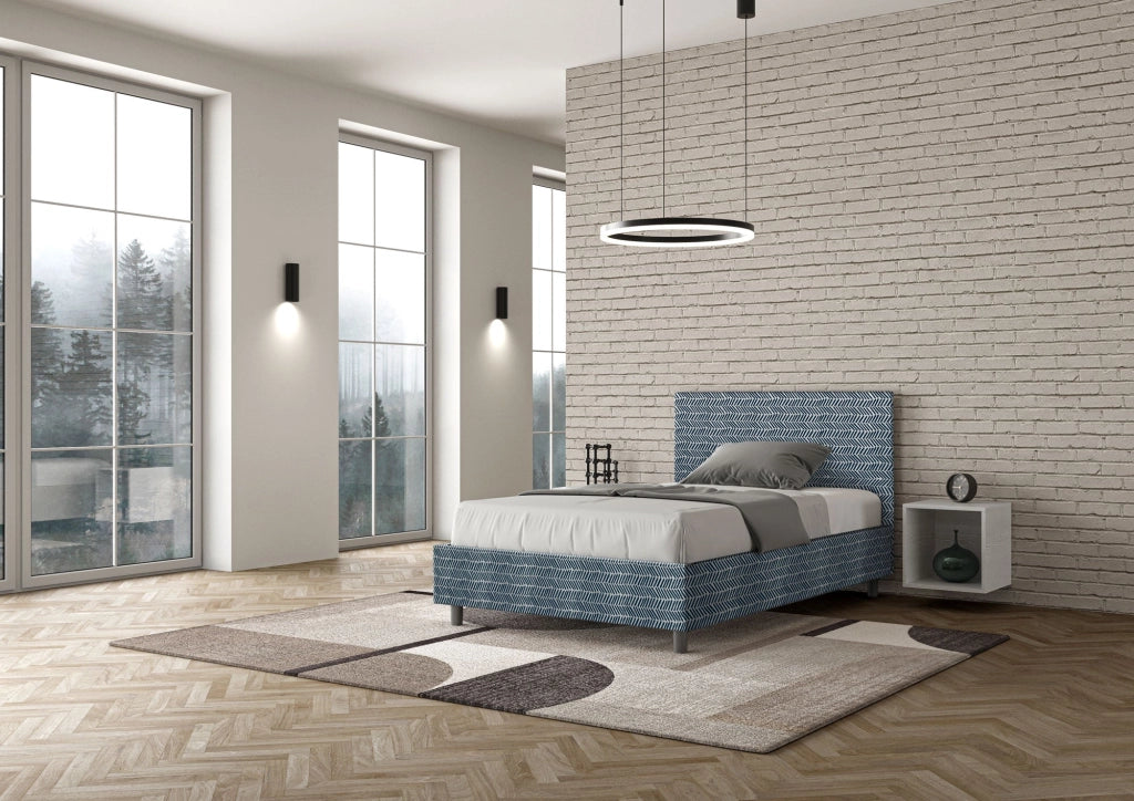 Letto 1 Piazza e Mezzo 120x190 cm con Rete Adele Aragona 8 Blu
