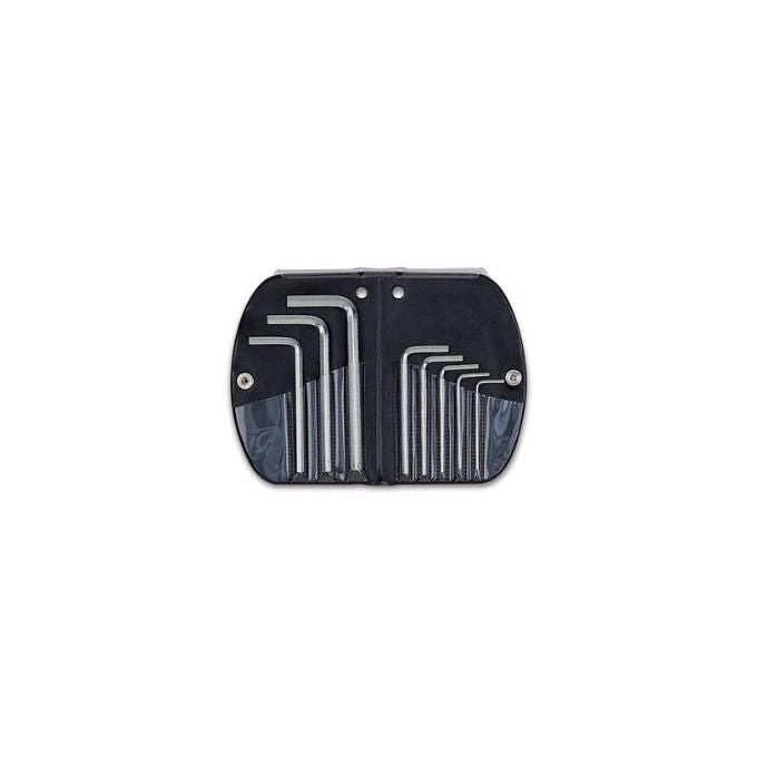 USAG 280 P-SE12 Serie di 12 Chiavi a Brugola Maschio Esagonale Piegate in Acciaio al Cromo Vanadio Finitura Zincocromata colore Nero