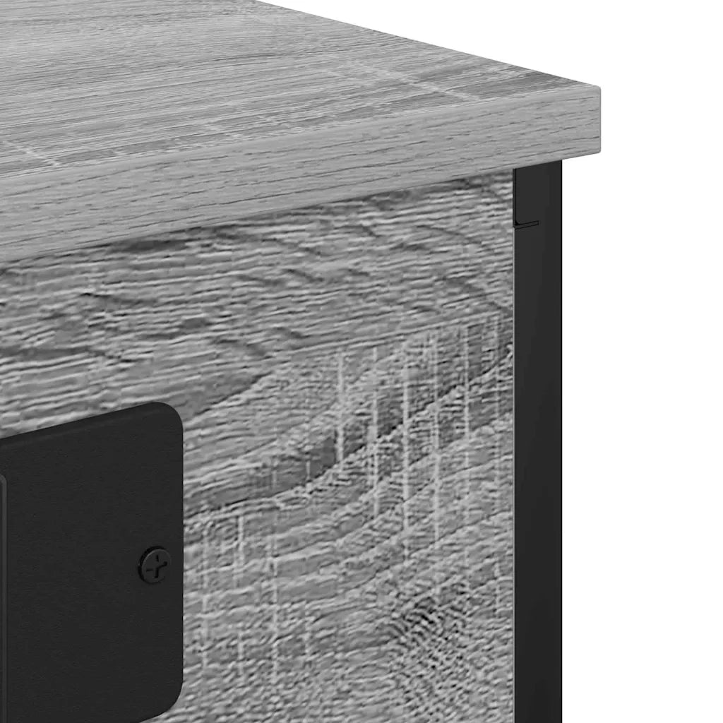 Comodino | Armadio da Notte | Mobiletto da notte con lo scaffale Grigio Sonoma 41 x 31 x 51 cm