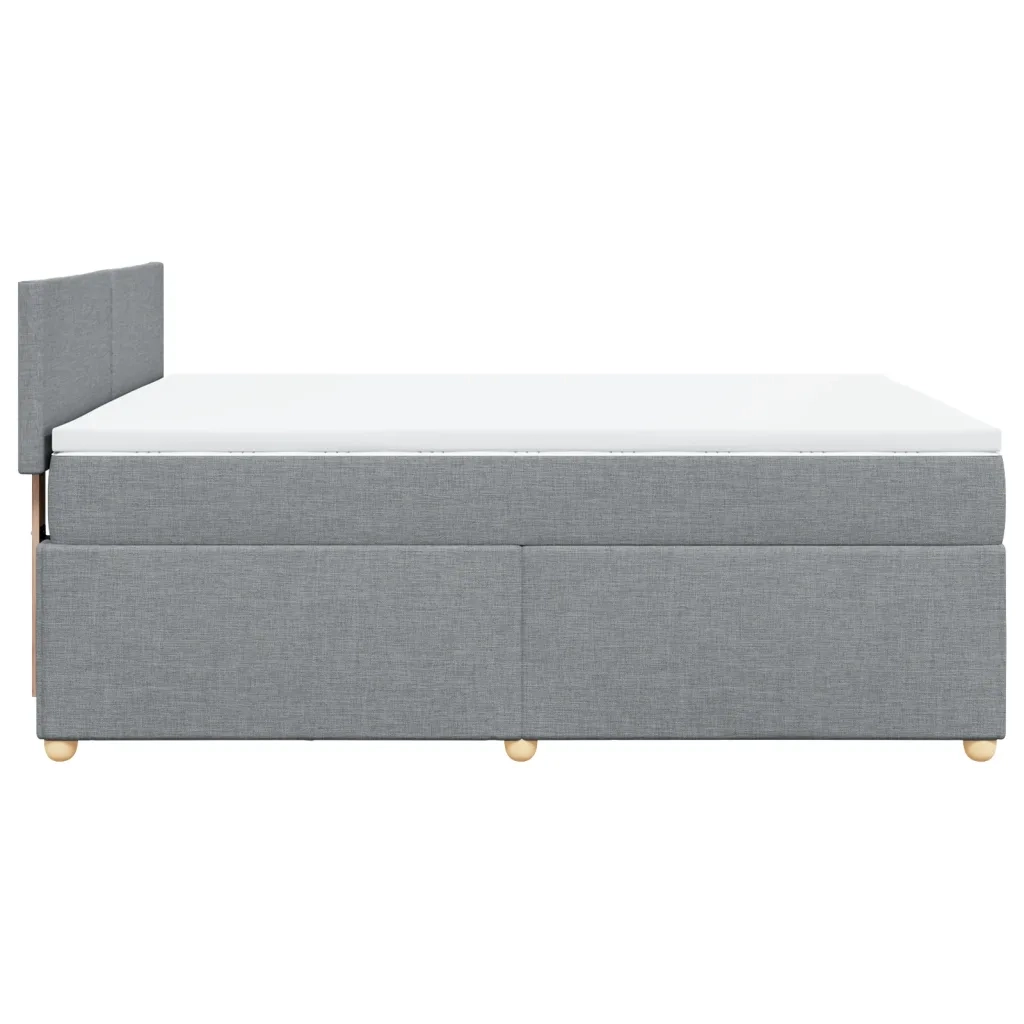 Giroletto a Molle con Materasso Grigio Chiaro 140x190cm Tessuto 3288968