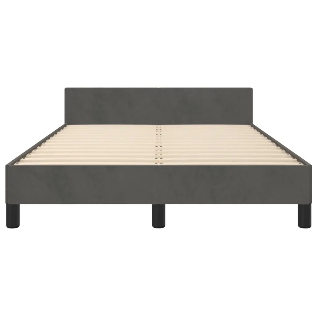 Giroletto senza Materasso-Struttura Letto Grigio Scuro 120x200 cm Velluto 474613
