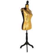 Manichino in legno e gommapiuma rivestito in tessuto 24x37,5x168h cm