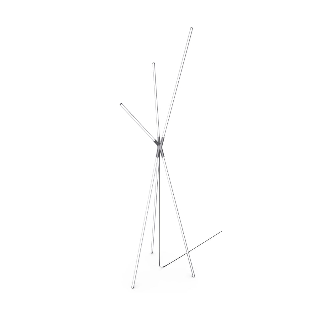 Lampada da terra treppiede LED 24W 3000K nera Lautaro Zuma