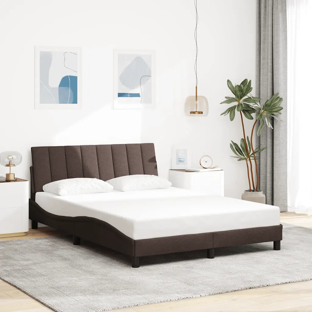Giroletto senza Materasso Hanko Marrone Scuro 140x190 cm Tessuto