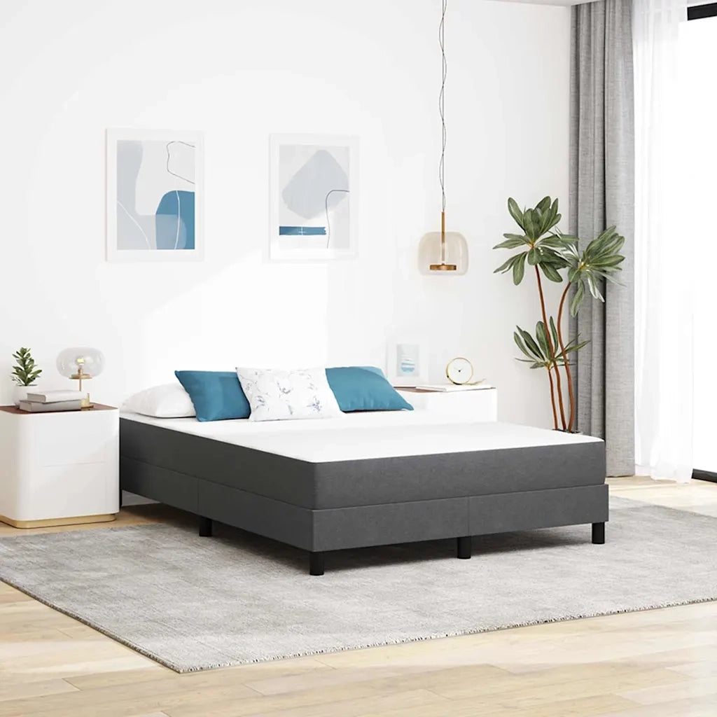 Letto matrimoniale | Letto per adulti | Materasso da Letto con materasso Grigio 160 x 200 cm Tessuto