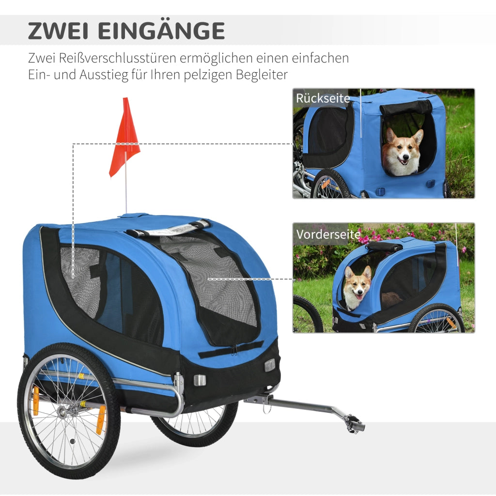 Trasportino per Cani Bici ¨C zephmum ¨C Blu e Nero