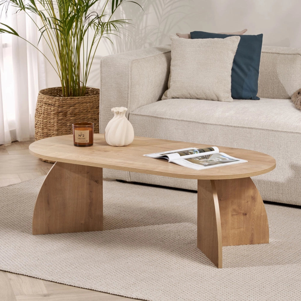 Tavolino in legno "Melina" 120 x 60 x 40 cm - Rovere zaffiro
