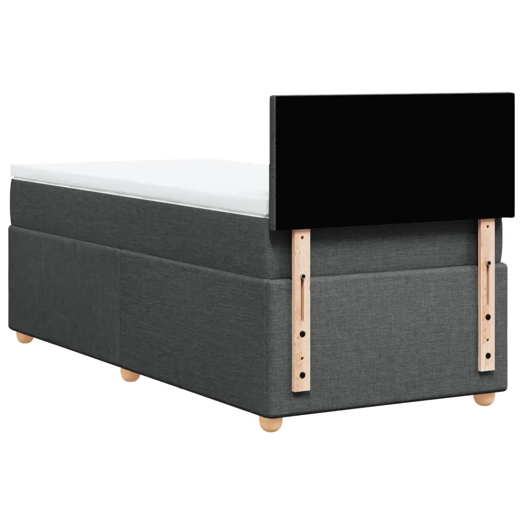 Giroletto a Molle con Materasso Grigio Scuro 80x200 cm Tessuto 3288801
