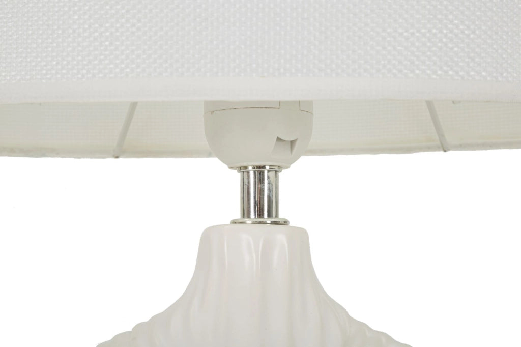 LAMPADA DA TAVOLO SETA BIANCA CM 28,5X15X43