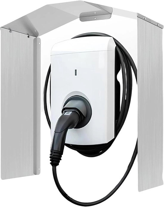 Copertura per stazione di ricarica elettrica auto resistente alle intemperie - protezione dalla pioggia e ombreggiamento solare - in alluminio - solida - duratura