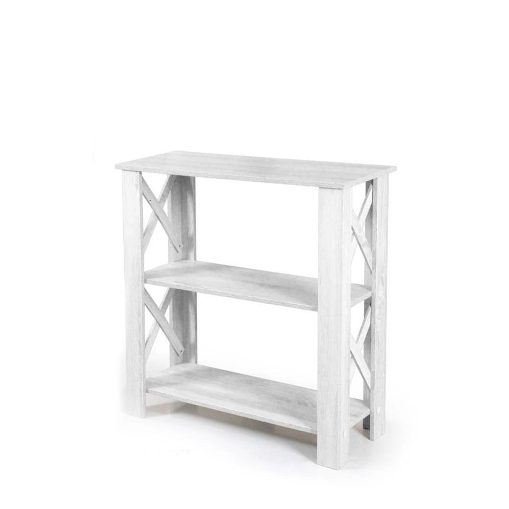 GAIA SCAFFALE IN LEGNO A 3 RIPIANI 80 X 30 X 80 CM COLORE BIANCO